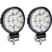 2PCS Projecteur LED 42W 3.2'' IP67 12V 24V Pour 4x4 Camion Tracteur SUV Bateau