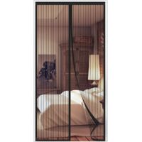 1 Moustiquaire Porte,80x210cm,Fermeture Automatique,Magnétique,Polyester,Patio Balcon