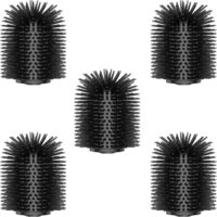 Lot de 5 Tête de brosse WC Silicone 6,5 cm Rechange Nettoyage Profond Salle de bain