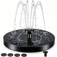 Fontaine Solaire 16 cm pour Jardin, Pompe de Flottante avec Différents Buses, Décoration Bassin Étang Bain d’Oiseaux, à Eau Extérieur Jardin Terrasse -
