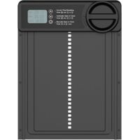Porte automatique de poulailler, alimentée par piles, affichage en alliage d'aluminium étanche IPX3, avec minuterie et fonction anti-pincement intelligente, noir -