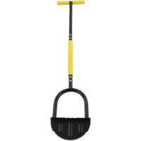 42,7 × 8,7Po Coupe-Bordure à Dents de Scie Outil pour Pelouse, Half Moon Lawn Edger avec T Grip, Sidewalk Grass Long Handle Step Edger, Pelle de Coupe Manuelle en Acier Au Carbone