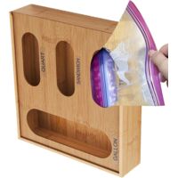 Organiseur baggie pour tiroir 4 en 1 - Sac de rangement cuisine sandwich, collation, placard, salle bain Léger