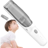 Tondeuses silencieuses pour,Tondeuses à cheveux pour Tondeuse électrique rechargeable sans fil - étanche faible bruit, coupe puissante et sûre pe Blanc