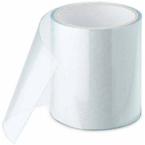 Ruban adhésif sous-marin, ruban d'étanchéité, ruban de réparation pour piscine, tente, bâche, gouttière, bateau gonflable, colle acrylique (10 cm x 150 cm, Transparent) (1/4)