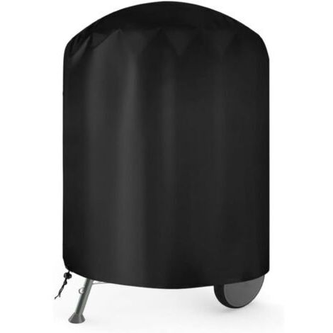 Housse Barbecue Exterieur,Bache de Protection Exterieur Ø 76 x 91 cm, Housse plancha Exterieur Tissu Oxford 210D, imperméable, Anti-poussière et Anti-UV, Housses Barbecue pour Rond,Noir (1/5)
