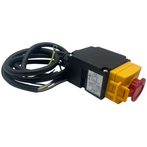Interrupteur Bouton-Poussoir KJD17 5 Broches 16A 120V 2100W - Contacteur Autobloquant Contacts Auxiliaires - Commande Moteur Industriel 55x29x54mm Noir (1/4)