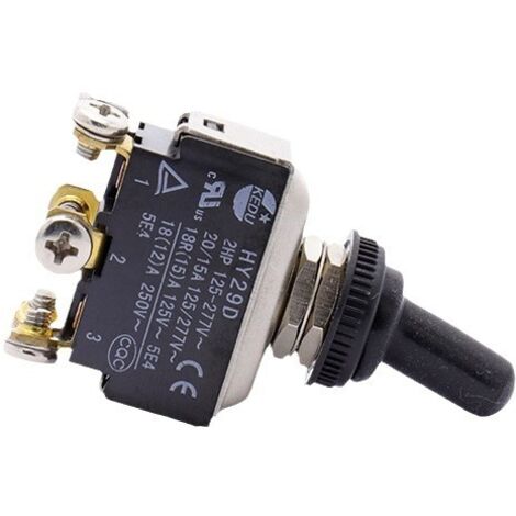 Interrupteur Enfichable HY29D 20A 250V 6 Broches - 3 Positions Autobloquant 3 Contacts NF - Fils Souder 10mm Montage Circuit Imprimé Sélecteur Rotatif (1/4)