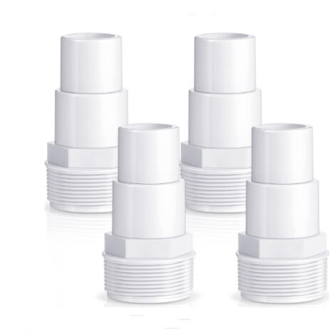 Lot de 4 Adaptateurs Combinés pour Tuyaux de Piscine 1.25"/1.5" - Compatible avec Raccord Hayward SPX1091Z (1/5)