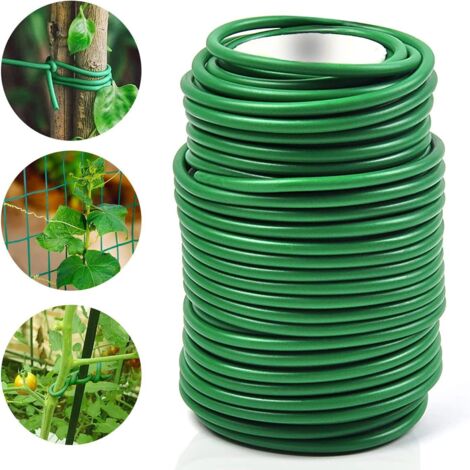 Fil de Jardin Souple avec Revêtement 3.5mm x 8m - Ligature pour Plantes, Tuteurs et Structures de Jardin (1/5)