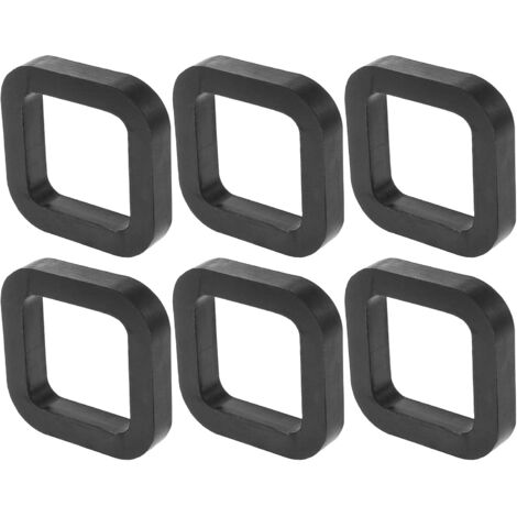 Lot de 6 Patins en Caoutchouc pour Attelage Remorque - Cales de 2 Pouces Carrées - Réducteur de Vibration et de Bruit entre la Boule et l'Attelage (1/4)