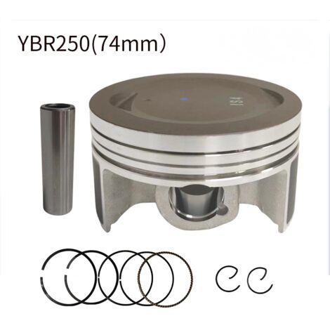 Piston 74mm pour Yamaha YBR250 / XTZ250 - Kit Complet avec Segments - Pièce de Rechange de Précision pour Moteur 250cc (1/5)