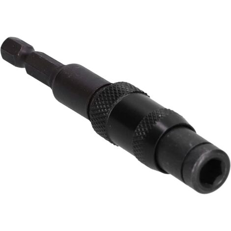 Poteau Autobloquant Tige Hexagonale - pour Perceuse à Impact, Décoration Maison, Sécurité, Fixation Robuste (Noir) (1/4)