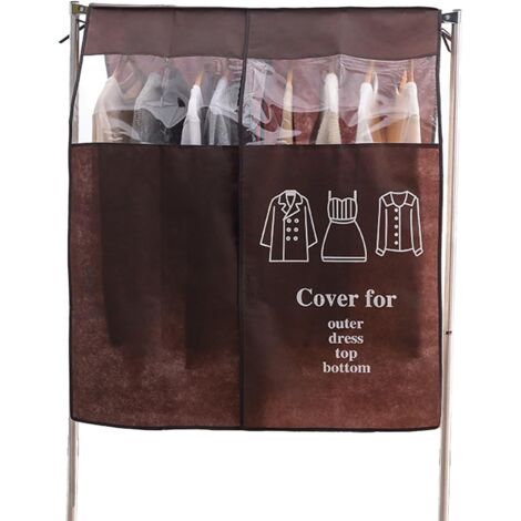 Housse de protection pour porte-vêtements, 90 × 110 cm, housse de protection respirante, étanche à la poussière et à l'humidité (1/5)