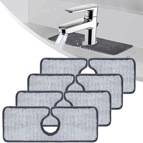 Tapis Absorbant Anti-Goutte pour Robinet - Lot de 4 en Microfibre - pour Évier de Cuisine ou Salle de Bain (1/3)