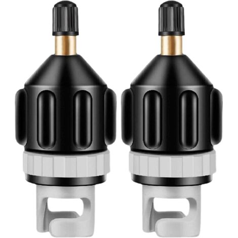 Adaptateur de Pompe en Caoutchouc pour Bateau Gonflable - Kit de 2 Buses de Conversion pour Kayak, Paddle Board et Équipement d'Assaut, Accessoires de Pompe (1/4)