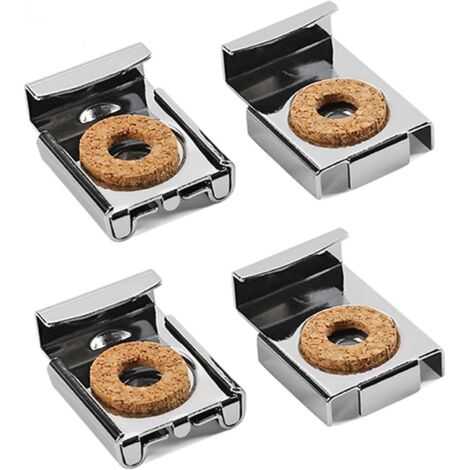 Miroir support miroir accessoires salle de bain mur verre miroir fixation clip miroir partenaire fixation support accessoires poinçonnage (4 pièces) (1/5)