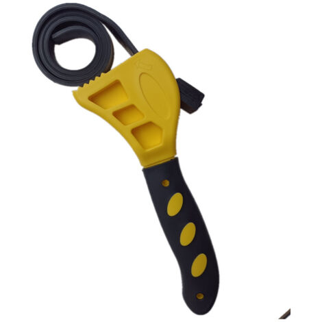 Clé à Tuyau Universelle et Anti-Dérapante de 8 Pouces (20cm) - Pour Serrer ou Dévisser Filtres à Huile, Raccords de Plomberie et Couvercles - Poignée Ergonomique en Caoutchouc