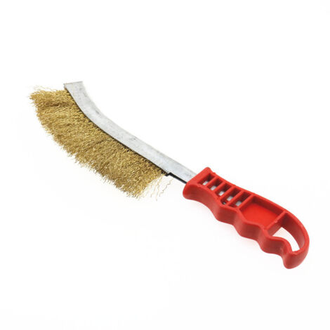 Brosse Métallique en Acier Inoxydable en Forme de Couteau - Brosse à Récurer pour Grillades, Décapage et Dérouillage - Brosse en Laiton et Acier pour Nettoyage Intensif (1/5)