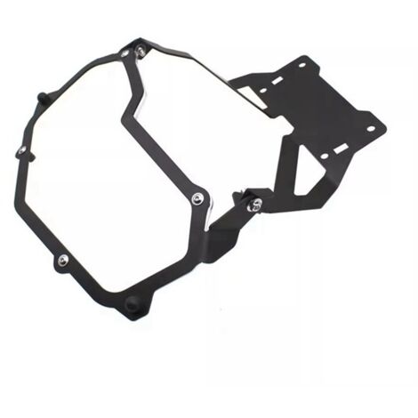 Disponible en noir et gris. Matériaux : métal et acrylique. Protection de phare de moto, résistante aux rayures et à l’usure. La fenêtre transparente protège les phares des impacts et améliore la sécu (1/5)