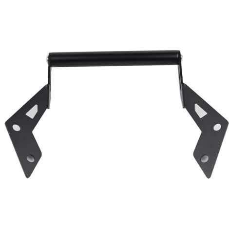 Matériau noir : Support de navigation pour moto en métal, support de plaque de navigation pour téléphone GPS, accessoires de moto, fabriqué en alliage d'aluminium, conception antichoc, fixation stable (1/5)