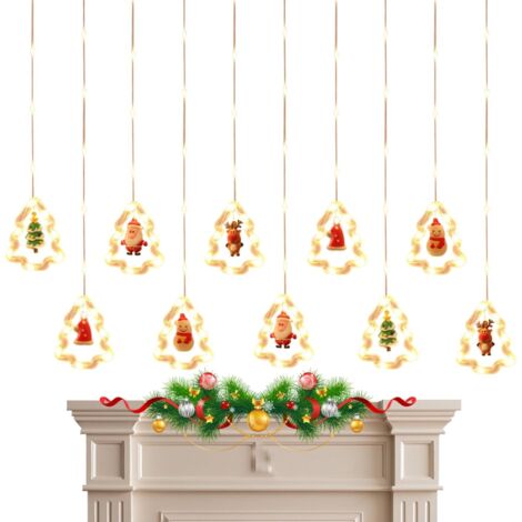 Lumières de Sapin de Noël - Décorations Lumineuses pour Fenêtres de Noël - (1/5)