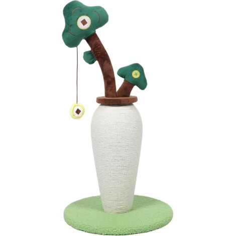 Griffoir pour Chat en Corde de Sisal 67 CM Poteau Vertical Résistant à (1/5)