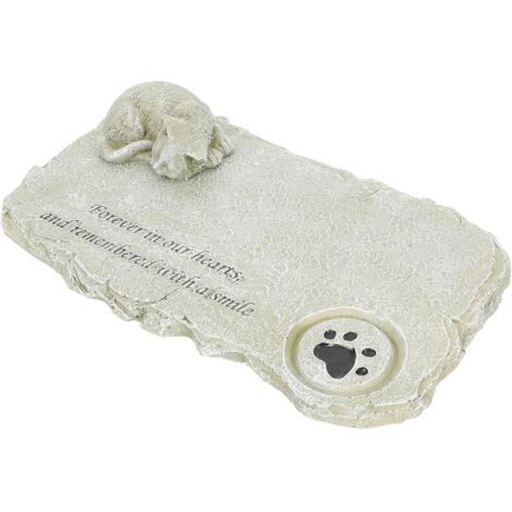 Pierre Commémorative pour Chat en Résine Résistante Figurine Extérieure (1/5)