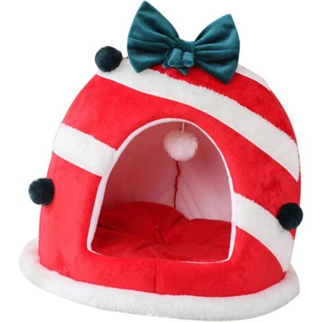 Lit de Noël pour Animaux de Compagnie Niche Ronde Petit Modèle 32X32 CM (1/5)
