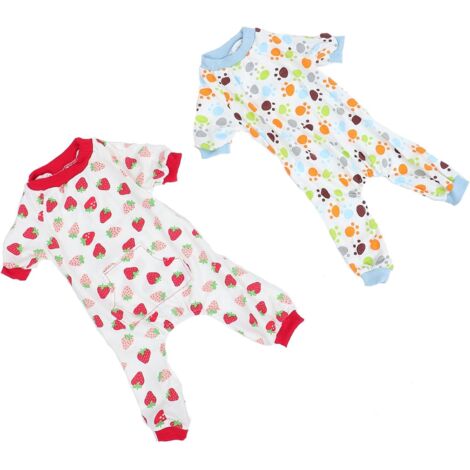 2 pièces Pyjama pour Chien Respirant Combinaison Pattes Confortable pour