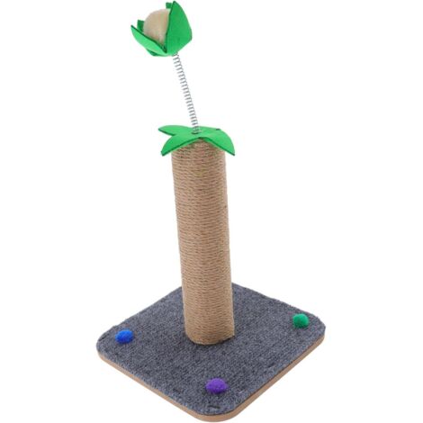 Arbre à Chat en Corde de Sisal Naturel 40 CM Hauteur Poteau à Griffer pour (1/5)