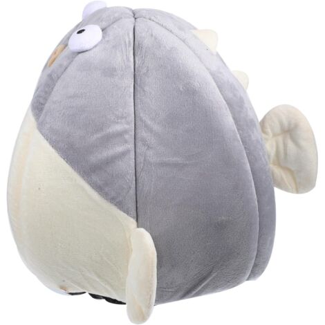 Nid pour Chat Semi - fermé Peluche Forme Poisson - Globe Lit Douillet Chaud (1/5)