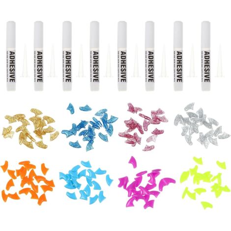 Protège - Griffes pour Chats en Silicone avec Colle 2ml - Kit 168 Pièces s (1/5)