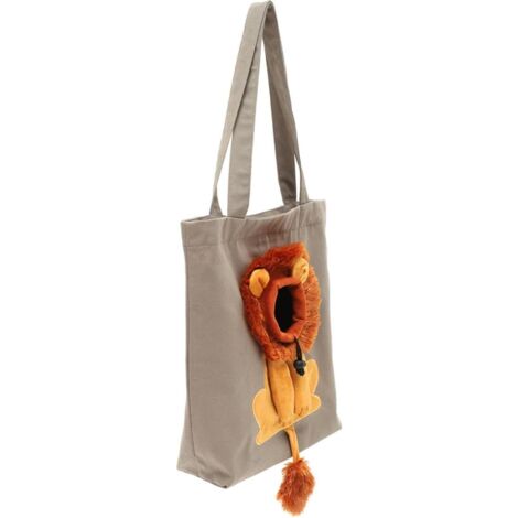 Paquet Bandoulière pour Animaux de Compagnie en Toile Petit Modèle Gris (1/5)