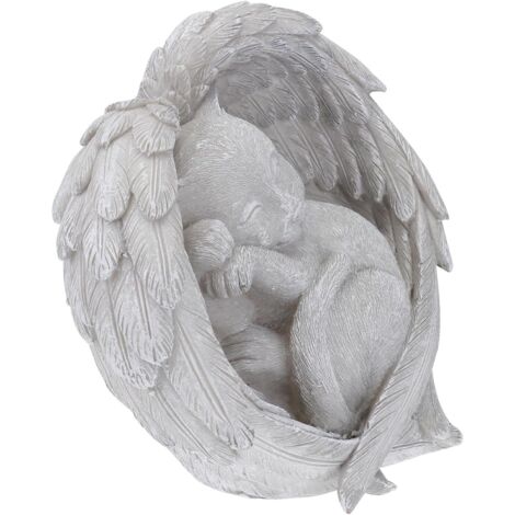 Pierre Tombale Chat Ange Résine Sculpture Décorative Commémorative pour (1/5)