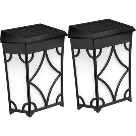 2pièces Applique Solaire Étanche Pour Jardin Lumière Décorative Murale Avec (1/5)