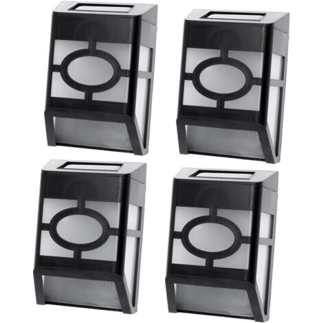 4pièces Lot De Lampes Solaires Murales Éclairage Led Étanche Pour Jardin (1/5)