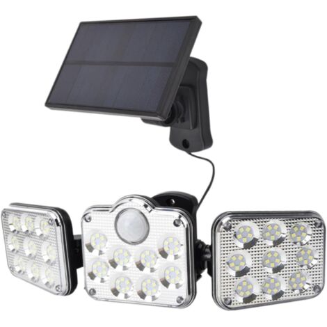 1pièce Lampe Solaire Led à Têtes Lampe Extérieure Étanche Avec Détection De (1/5)