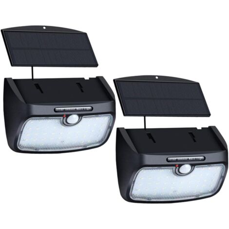 2pièces Lampe Solaire Murale Extérieure Détecteur De Mouvement Led (1/5)
