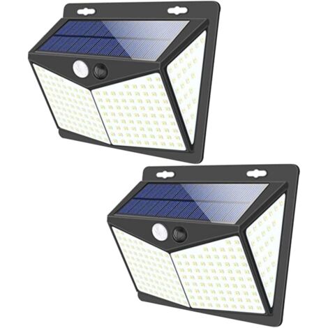 2pièces Lampe Solaire Extérieur Murale Led Éclairage Solaire Étanche Pour (1/5)