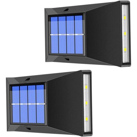2pièces Lampe Solaire Led Murale Led Lampe Extérieur Décorative Pour Jardin (1/5)