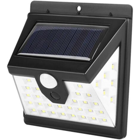 2pièces Lampadaire Solaire Led Applique Solaire Étanche Avec Détection De (1/5)