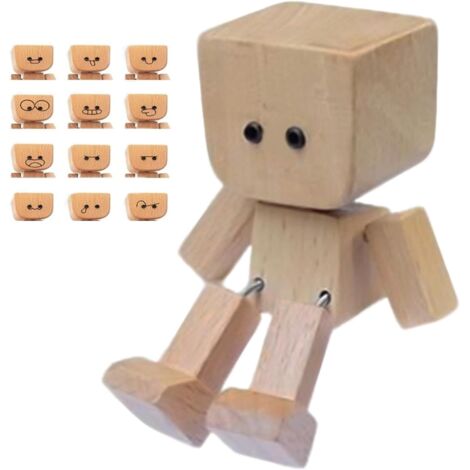 Décoration de voiture pour tableau de bord - Figurine mobile en bois pour (1/5)