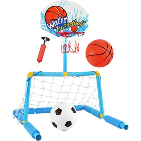 Panier de basket piscine - 2 en 1 - Cage de football - Panier de basket -