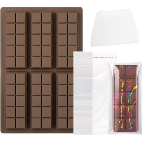 Moule à chocolat - Moule à chocolat profond en silicone avec 6 cavités – (1/5)