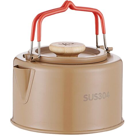 Bouilloire de camping – Petite bouilloire en acier inoxydable de 1100 ml - (1/5)