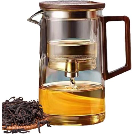 Théière en verre avec passoire - filtre à thé en verre - Séparation de