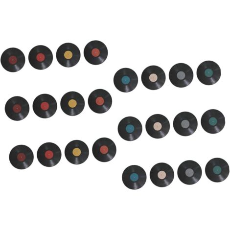 3ensembles Autocollants Muraux De Disques Noirs Décoration Rétro Pour Salon (1/5)