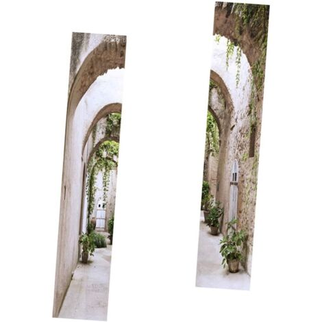 2pièces Lot De Autocollants De Porte Pvc Imperméable Pour Décoration De (1/5)