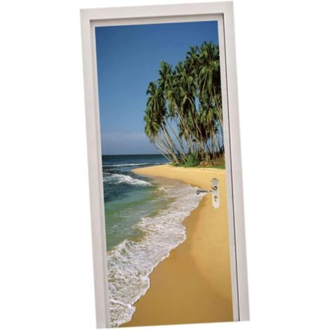 Autocollant De Porte Pvc Amovible Et Imperméable Pour Maison Avec Motif (1/5)